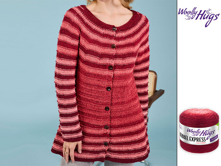 RAGLANJACKE HILDE … IM STREIFENMUSTER GESTRICKT