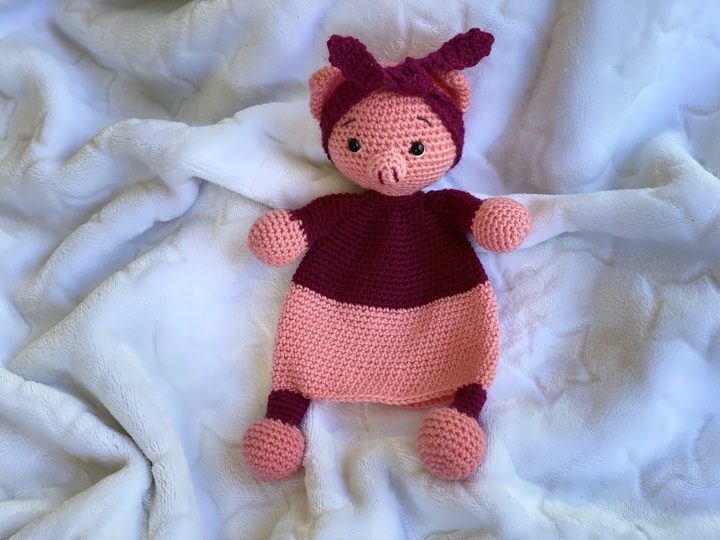 Crochet Pattern Pig Amigurumi, Comforter Cuddly Pig