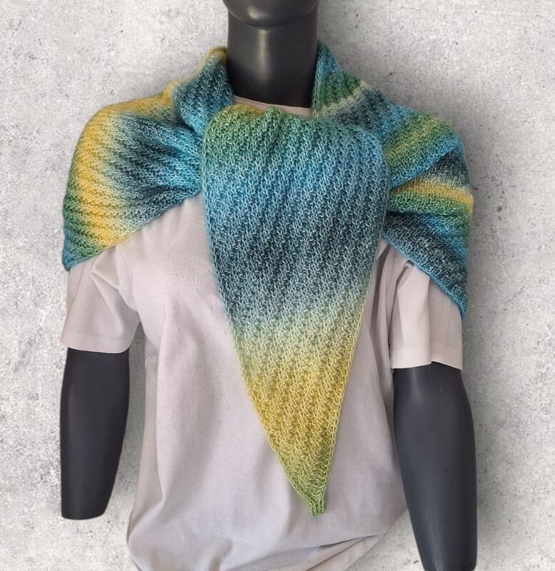 Strickanleitung asymmetrisches Schultertuch, Dreieckstuch    #381 - Bild 15