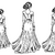 Stickdatei - Frau im langen Kleid / Dame im Abendkleid