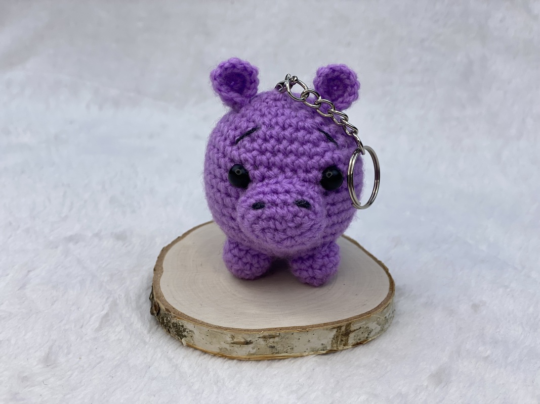 Crochet Pattern Little Hippo 7cm, Pocket Size Toy Pattern