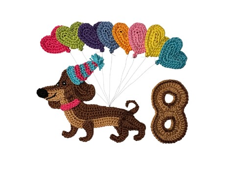 Crochet animal number 8 Dachshund