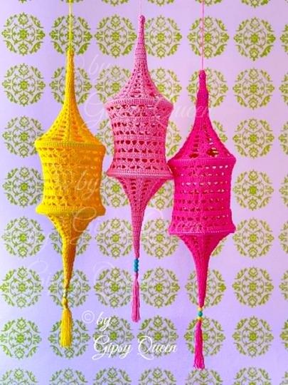 Häkelanleitung Lampe Orient PDF  Boho Lampe häkeln  Orientalische Häkeldeko