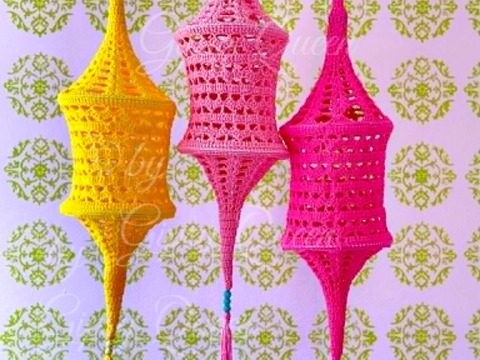 Häkelanleitung Lampe Orient PDF  Boho Lampe häkeln  Orientalische Häkeldeko