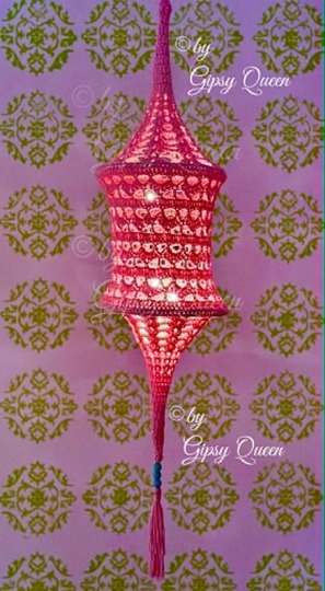 Häkelanleitung Lampe Orient PDF  Boho Lampe häkeln  Orientalische Häkeldeko