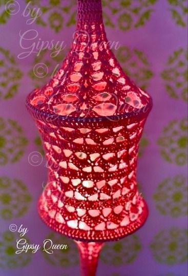 Häkelanleitung Lampe Orient PDF  Boho Lampe häkeln  Orientalische Häkeldeko