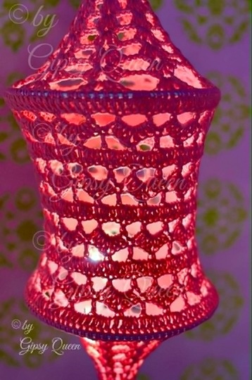 Häkelanleitung Lampe Orient PDF  Boho Lampe häkeln  Orientalische Häkeldeko