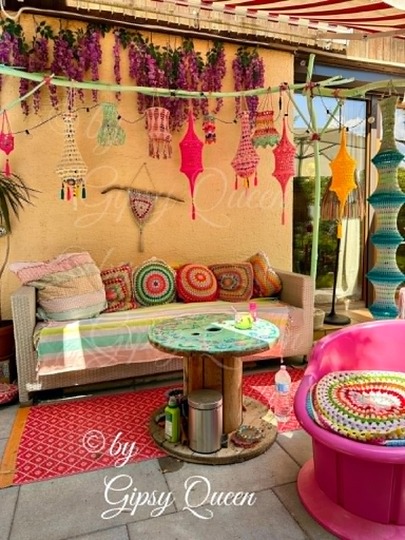 Häkelanleitung Lampe Orient PDF  Boho Lampe häkeln  Orientalische Häkeldeko
