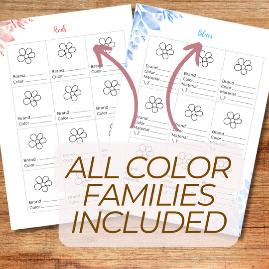 Universal Yarn Color Palette PDF | Aesthetic Swatch Organizer