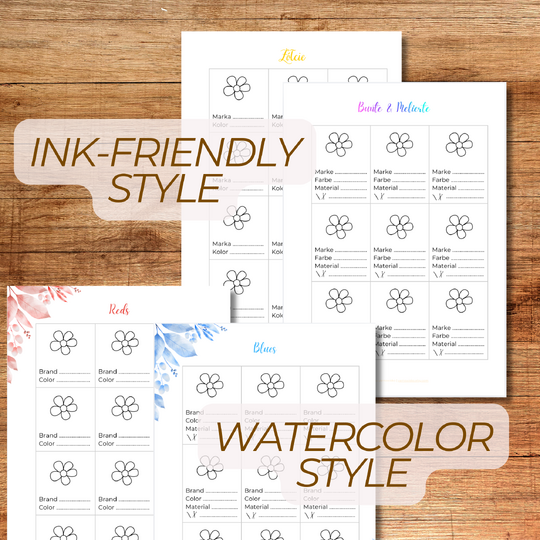 Universal Yarn Color Palette PDF | Aesthetic Swatch Organizer