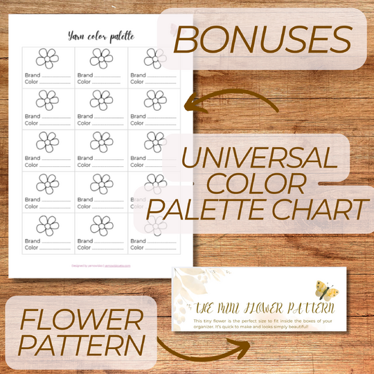 Universal Yarn Color Palette PDF | Aesthetic Swatch Organizer