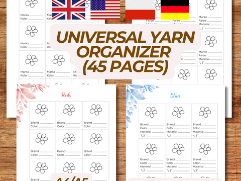 Universal Yarn Color Palette PDF | Aesthetic Swatch Organizer