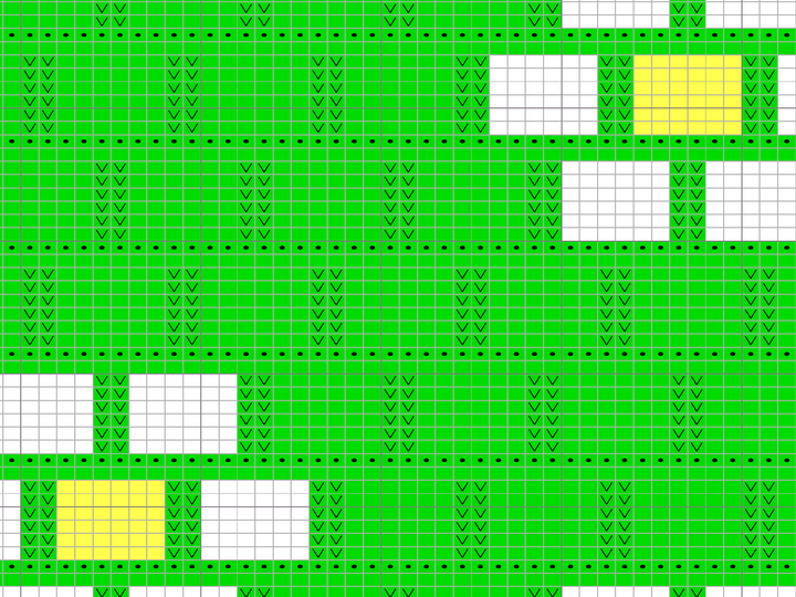 Field Of Daisies Floral Block Tile Pattern For Knitters