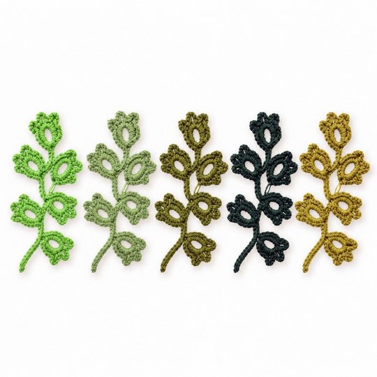 Leaf Branch Motifs – Crochet Vine Applique PDF Pattern