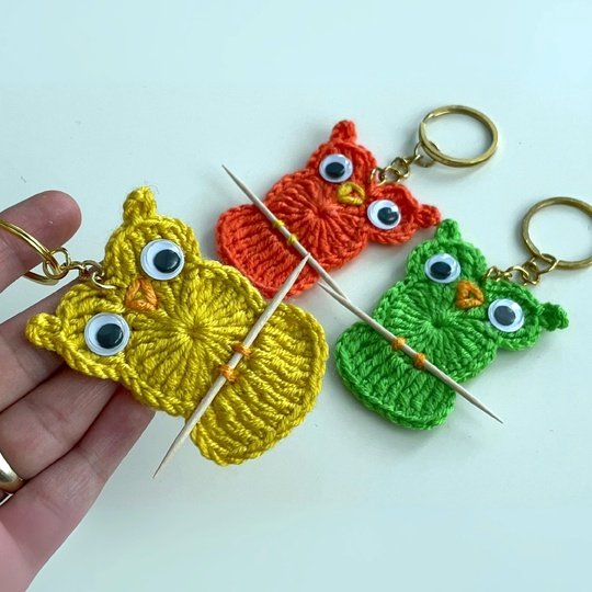 Owl Keychain Crochet Pattern – Cute Crochet Charm PDF