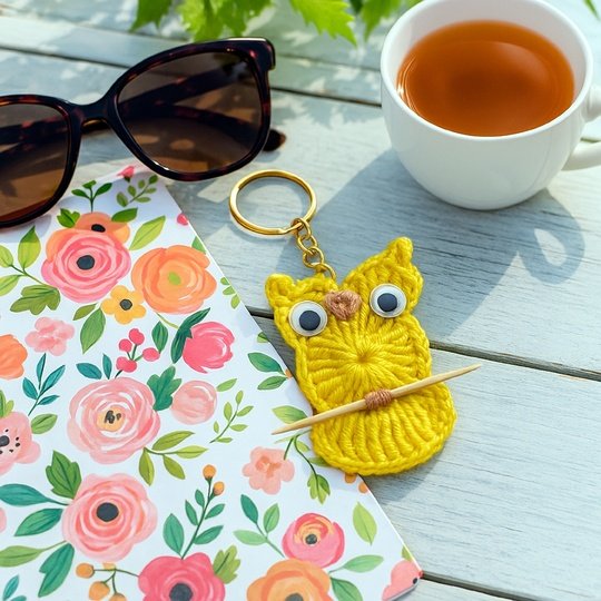 Owl Keychain Crochet Pattern – Cute Crochet Charm PDF