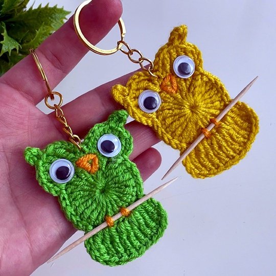 Owl Keychain Crochet Pattern – Cute Crochet Charm PDF