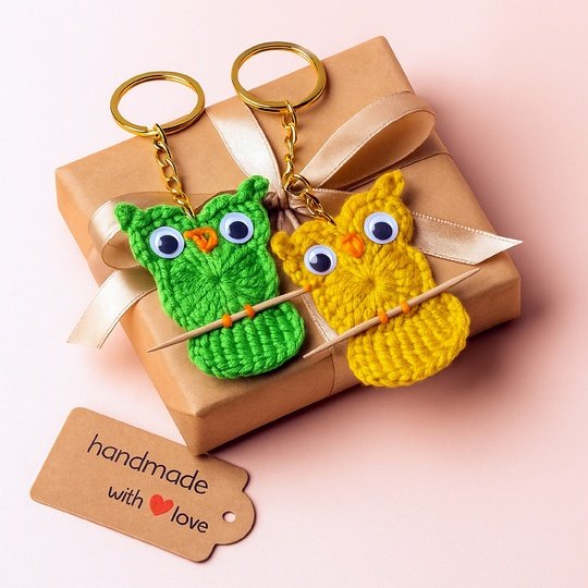 Owl Keychain Crochet Pattern – Cute Crochet Charm PDF