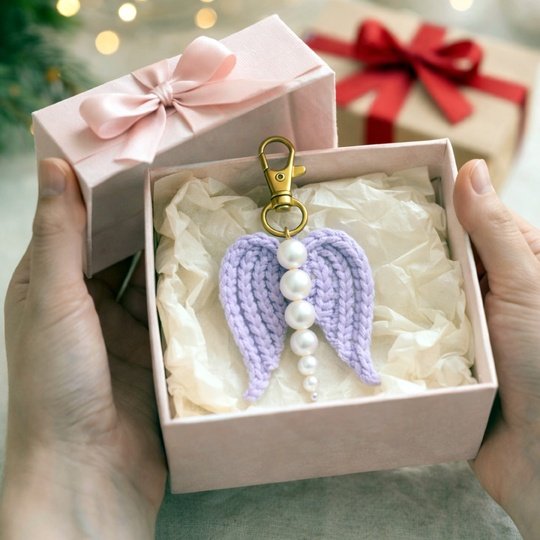 Angel Wing Keychain Crochet Pattern – Cute Bag Charm PDF