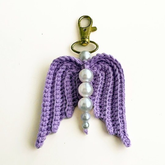 Angel Wing Keychain Crochet Pattern – Cute Bag Charm PDF