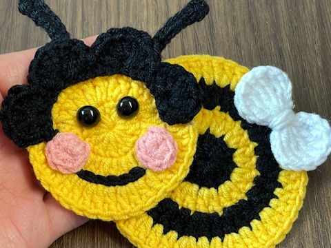 Cute Crochet Bee Pattern – Bumblebee Applique Crochet PDF