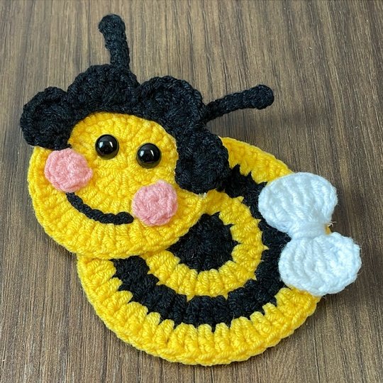 Cute Crochet Bee Pattern – Bumblebee Applique Crochet PDF