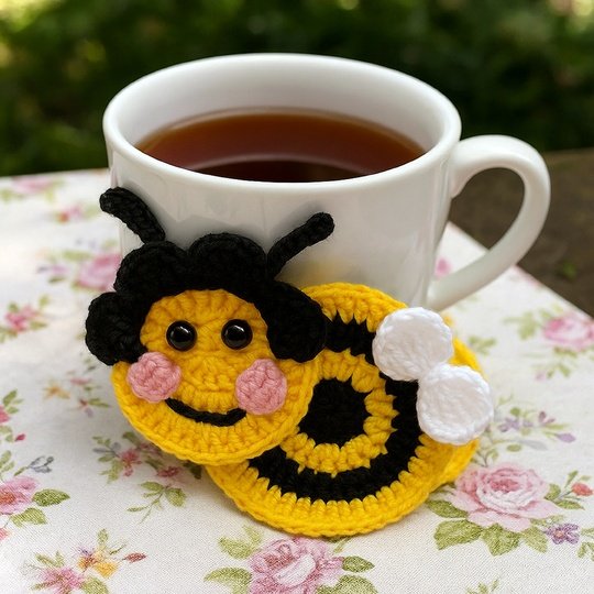 Cute Crochet Bee Pattern – Bumblebee Applique Crochet PDF