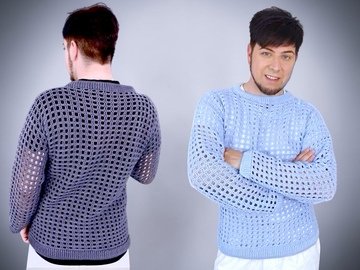 Häkelanleitung – Luftiger oversize Netzpullover ,,Heel" unisex