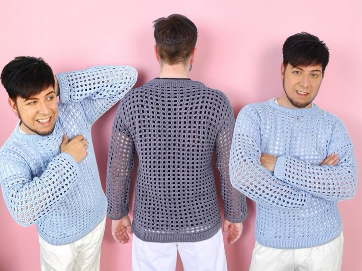Häkelanleitung – Luftiger oversize Netzpullover 2 in 1 ,,Heel" unisex