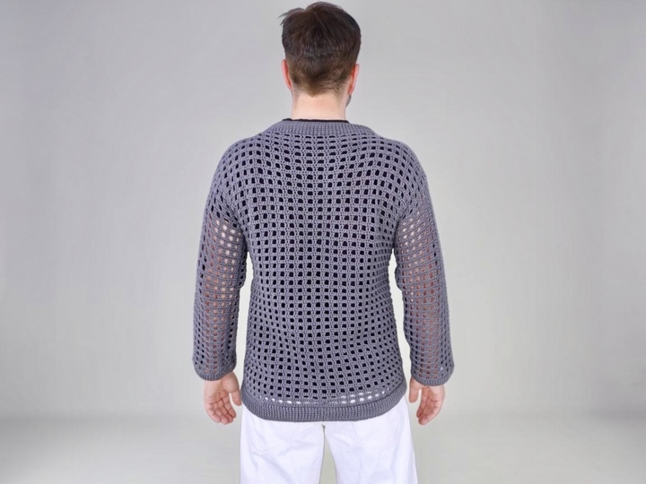 Häkelanleitung – Luftiger oversize Netzpullover 2 in 1 ,,Heel" unisex