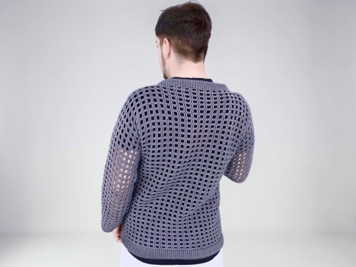 Häkelanleitung – Luftiger oversize Netzpullover 2 in 1 ,,Heel" unisex