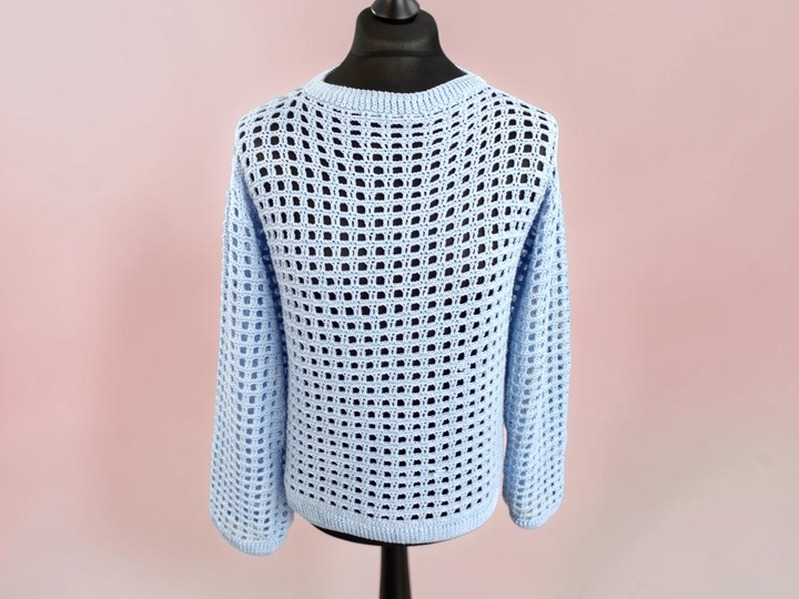 Häkelanleitung – Luftiger oversize Netzpullover 2 in 1 ,,Heel" unisex