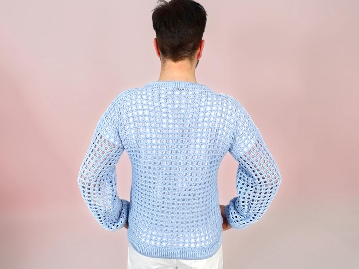 Häkelanleitung – Luftiger oversize Netzpullover 2 in 1 ,,Heel" unisex