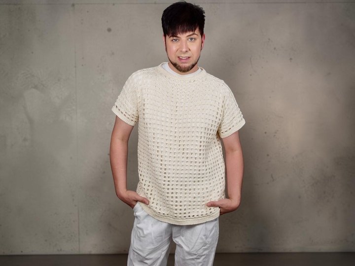 Luftiger oversize Netzpullover 2 in 1 ,,Heel" unisex - Häkelanleitung
