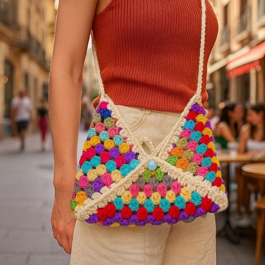 Granny Square Bag - Crochet Crossbody Pattern PDF
