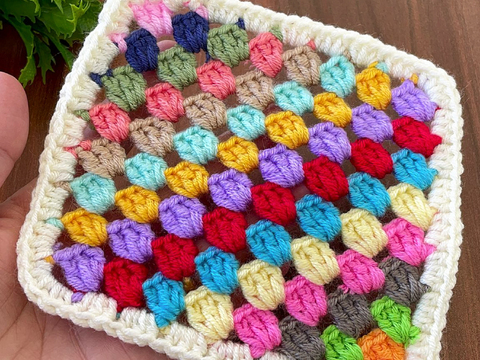 Granny Square Coasters - Colorful Crochet Pattern PDF