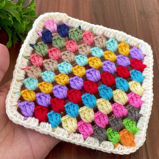 Granny Square Coasters - Colorful Crochet Pattern PDF