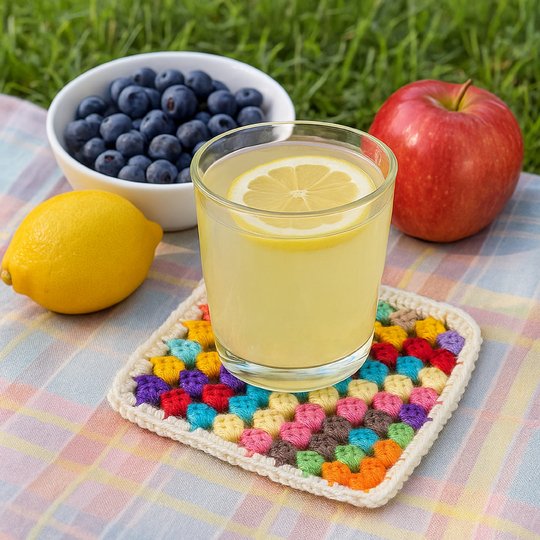 Granny Square Coasters - Colorful Crochet Pattern PDF