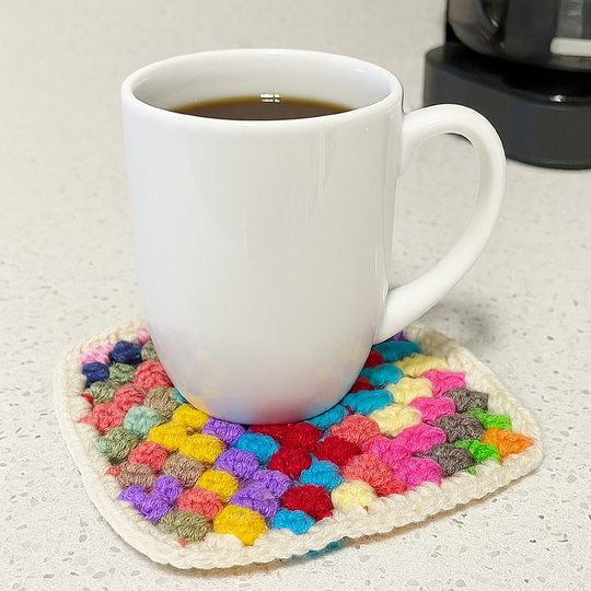 Granny Square Coasters - Colorful Crochet Pattern PDF