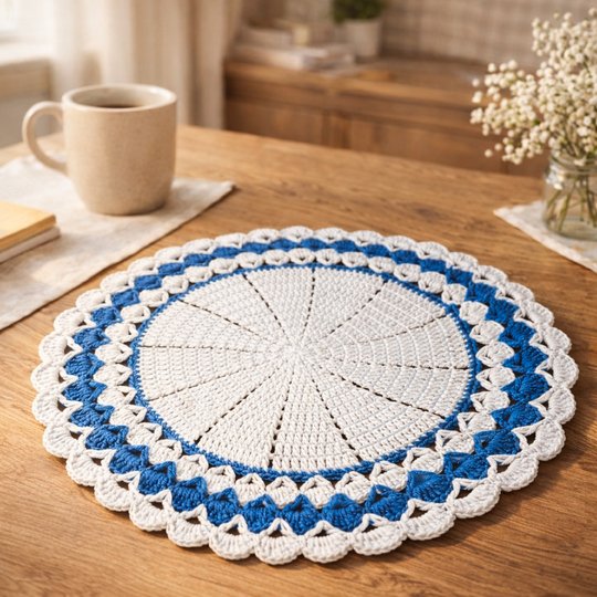 Round Placemat Crochet - Table Mat Pattern PDF