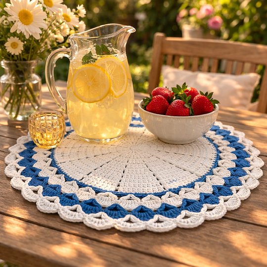 Round Placemat Crochet - Table Mat Pattern PDF