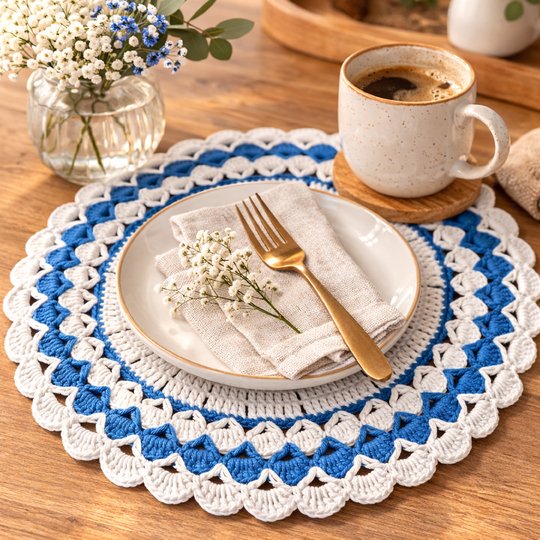 Round Placemat Crochet - Table Mat Pattern PDF