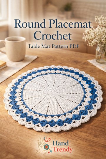 Round Placemat Crochet - Table Mat Pattern PDF