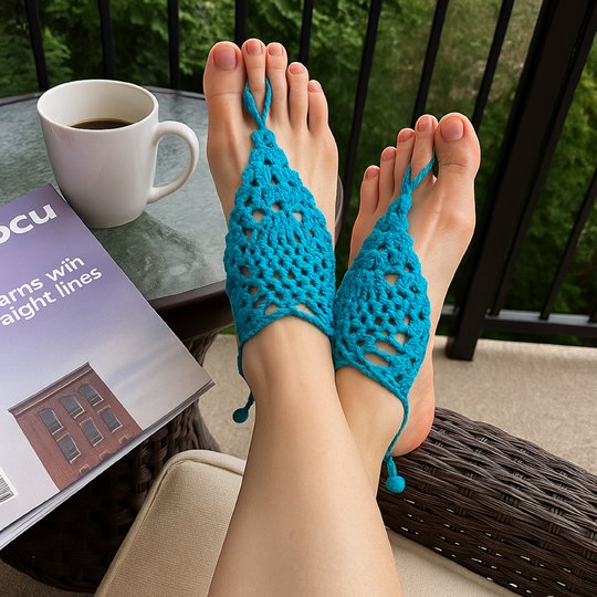 Barefoot Sandals Pattern - Boho Crochet Foot Jewelry PDF