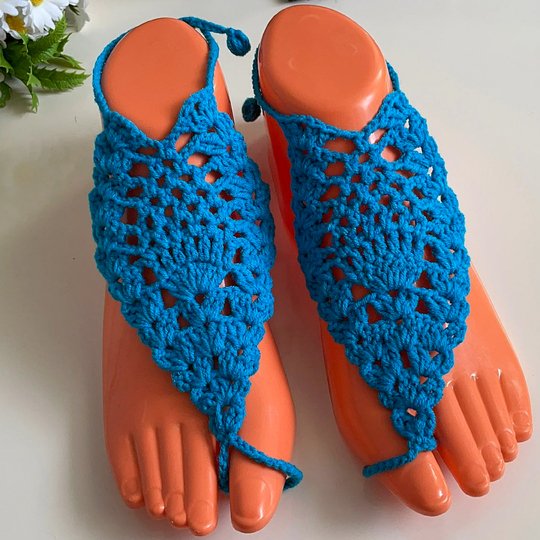 Barefoot Sandals Pattern - Boho Crochet Foot Jewelry PDF
