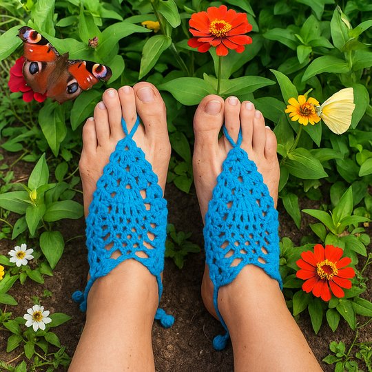 Barefoot Sandals Pattern - Boho Crochet Foot Jewelry PDF