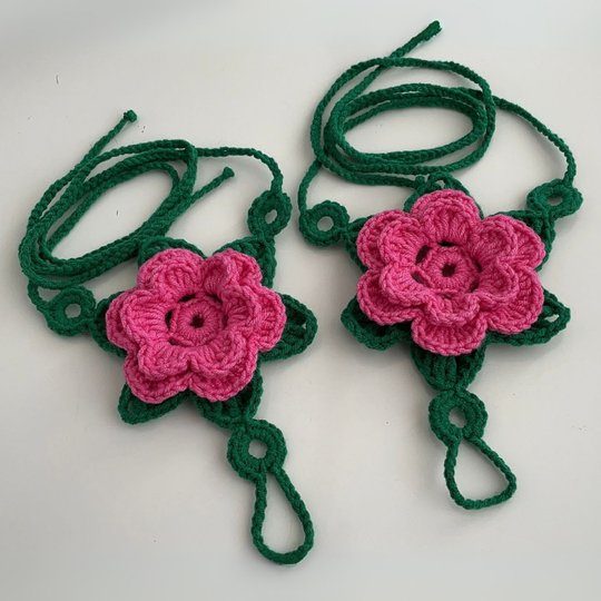 Floral Barefoot Sandals - Crochet Lace Up Pattern PDF