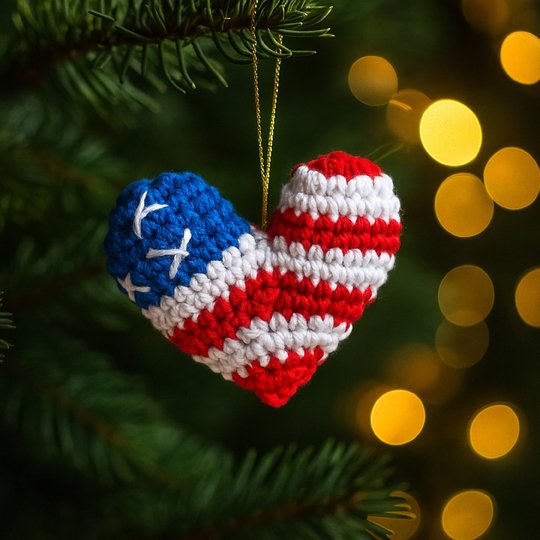 USA Heart Crochet - American Flag Pattern PDF