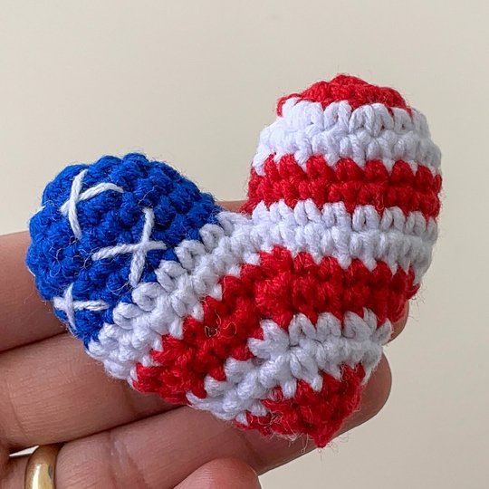 USA Heart Crochet - American Flag Pattern PDF