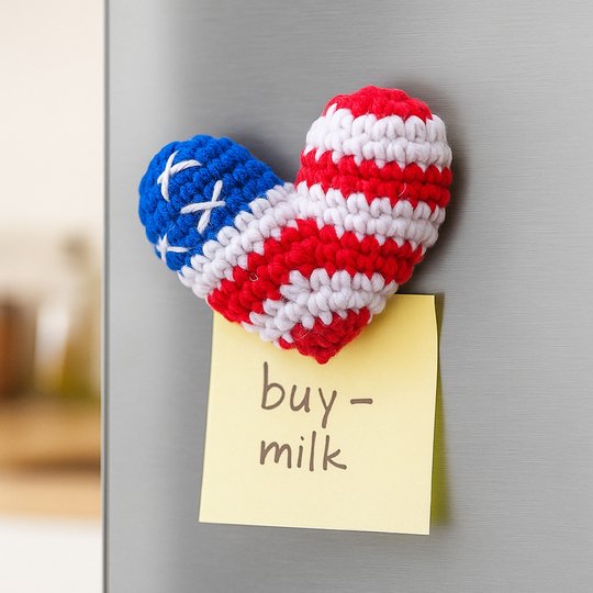 USA Heart Crochet - American Flag Pattern PDF